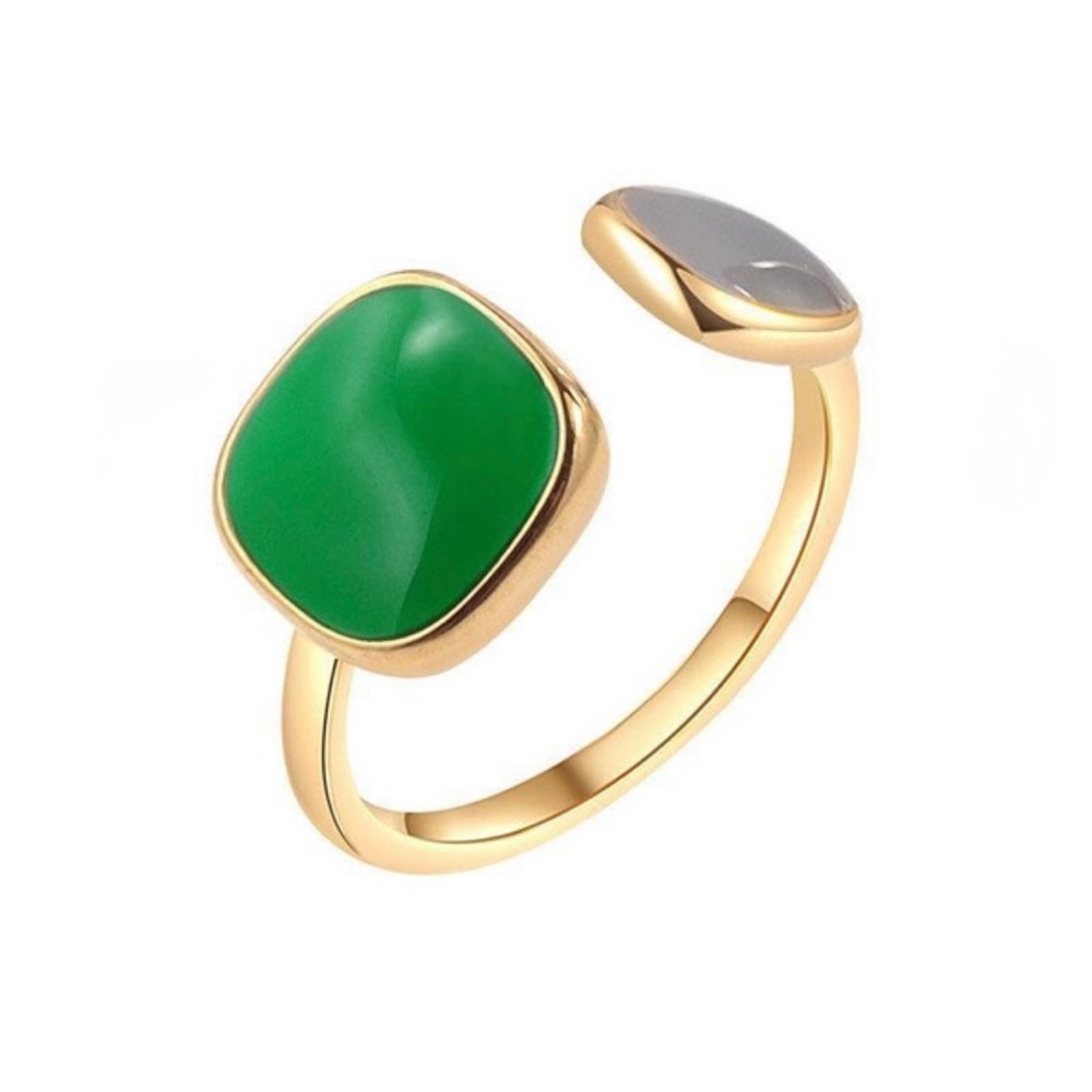 NWT Enamel Geometric Adjustable Ring